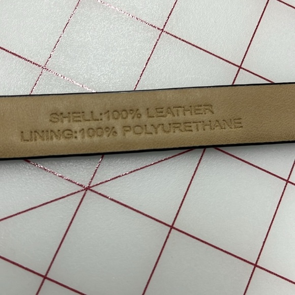 TALBOTS Reptile/Snakeskin Office/Urban B/W Leather Belt Gold Rectangle Buckle M - Picture 6 of 10